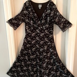 Size 14 black and silver cocktail dress